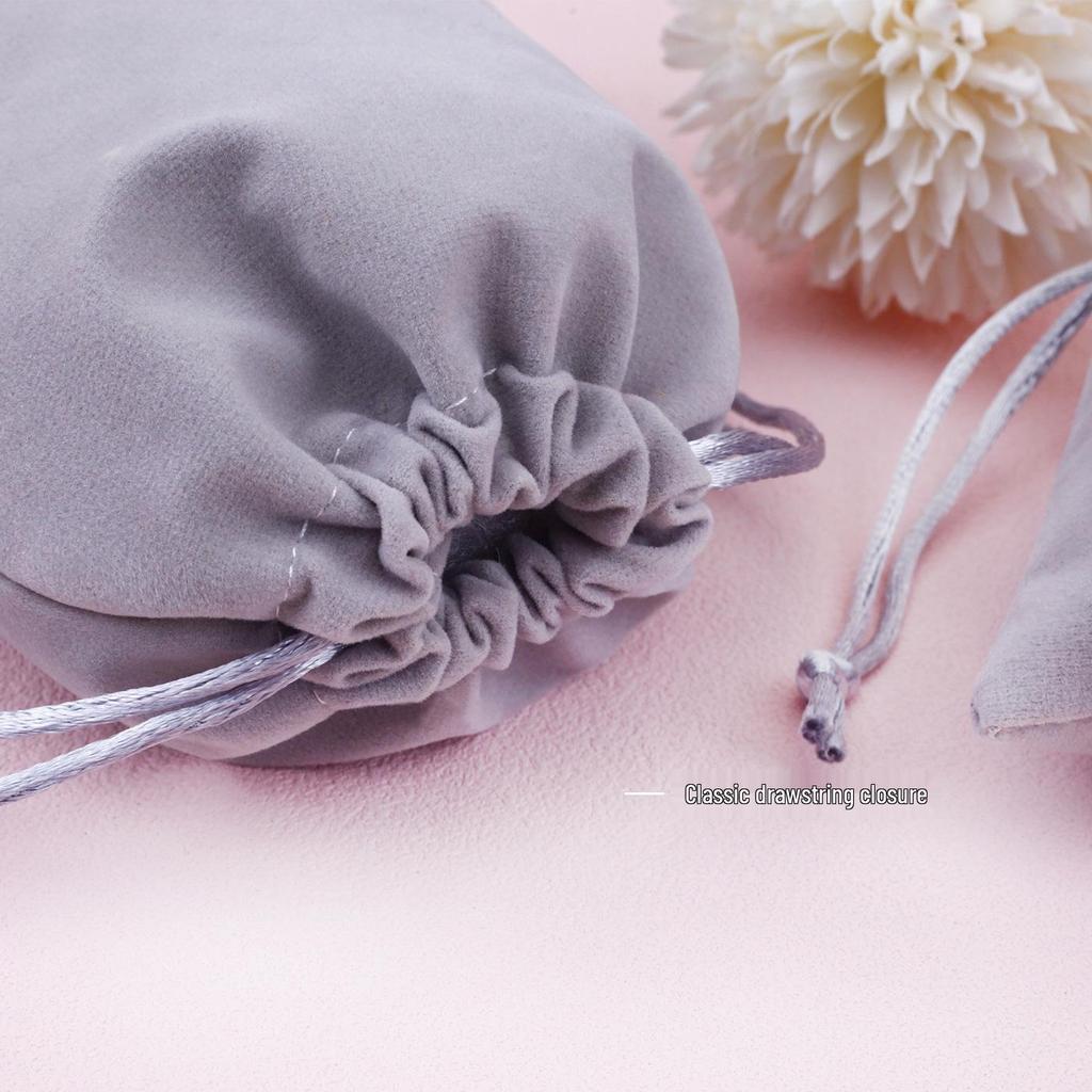 Velvet Drawstring Bag for Jewelry, Earphones, Coins, and Cosmetics Storage