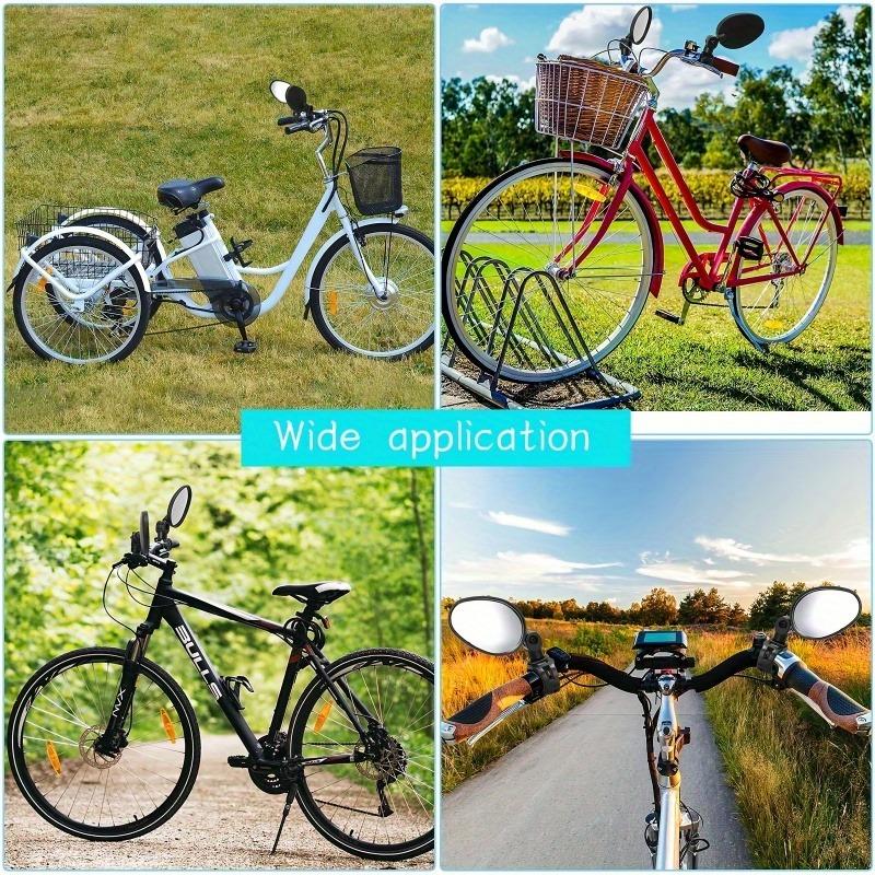 2pcs Oval Cycling Mirrors,360° Rotatable Shockproof Handlebar Mount Mirrors for Mountain Bike and Road Bike