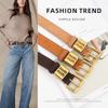 Women's Genuine Suede Leather Belt - Korean Style, Casual Pin Buckle, Versatile for Skirts and Pants