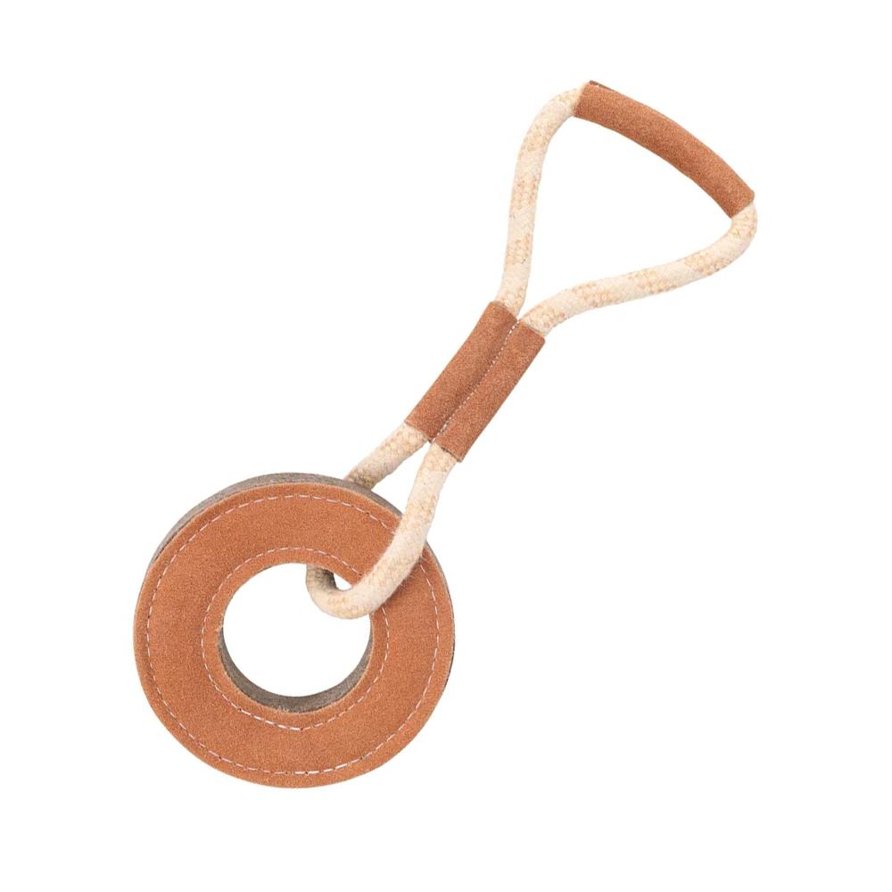 Benji & Flo Tug Â´NÂ´ Play Ring Suede Rope Dog Toy