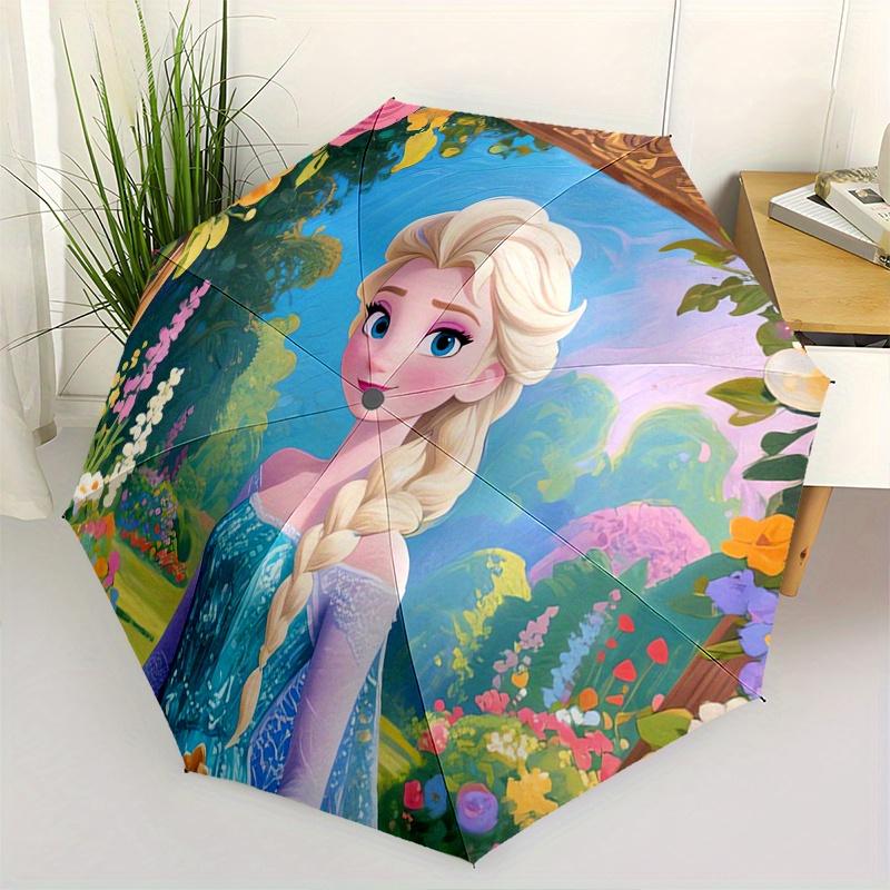 

Elsa, Frozen Automatic Opening and Closing Umbrella, Compact Travel Umbrella, Lightweight and Portable, Suitable for Beach Commuting Busines