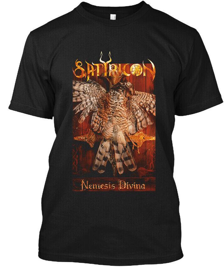 Maglietta Satyricon Nemesis Divina Metal Estremo Album Nuova con Etichette S 4XL manica lunga o corta