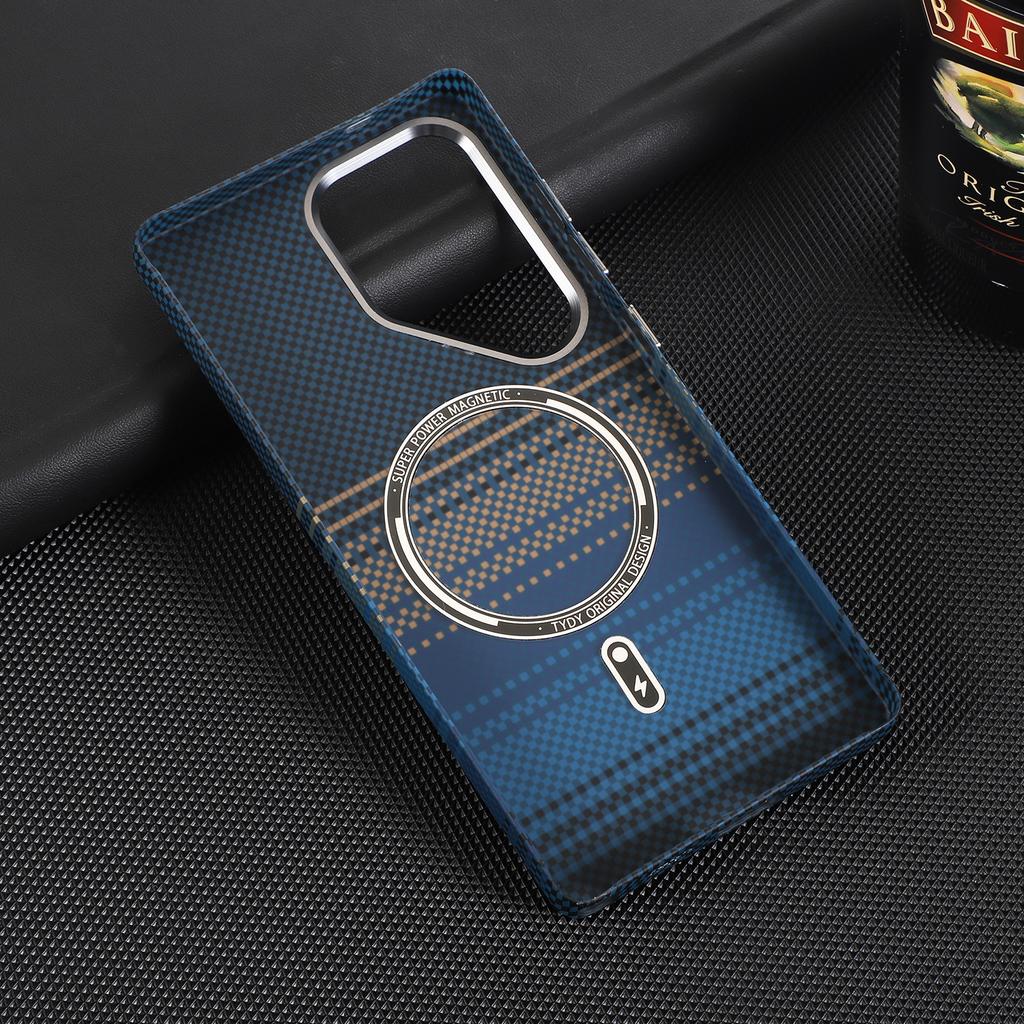 Business Slim Kevlar Carbon Fiber Pattern Case For Samsung Galaxy S26 Ultra S25 S24 S23 S22 Plus For Magsafe Skin-friendly Cover