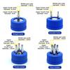 Gl45 Fermentation Tank Reactor Feed Cover Stainless Steel Jar Lid With Ss304 Blue Headspace Cap Refill Cover For Tube