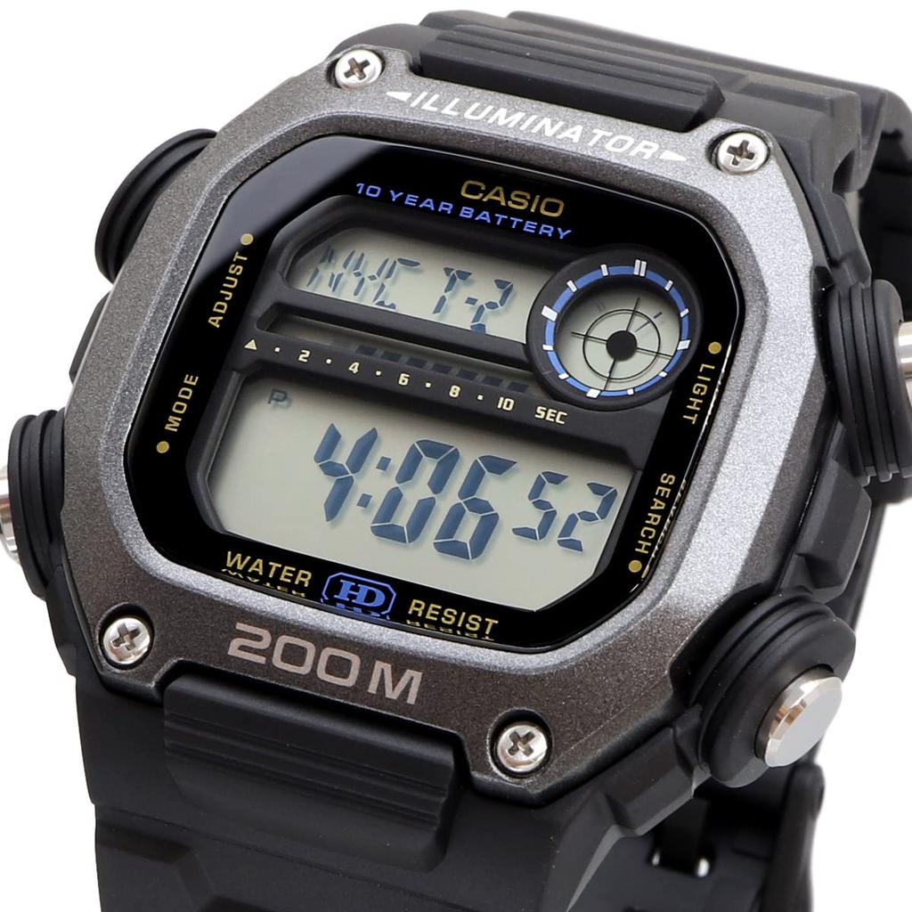 Casio Standard Digital Watch DW-291HX-1AV with Long Strap, Men's, Black, International Model [Parallel Import]