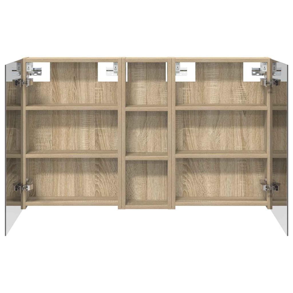 Bathroom Cabinet Set 3 Pcs 100 X 10.5 X 60.5 Cm Particleboard