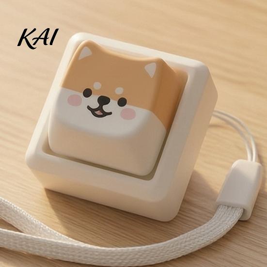 Stress Reducing Keyboard Cartoon Dog Fidget Toy, 1/2/3/4/9-Key Push Button Clicky Toy Relief Mini for Backpack Handbag Purse Charm
