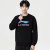 Li Ning Sweatshirts Unisex Black Crew Neck Moderate AWDVG91-1