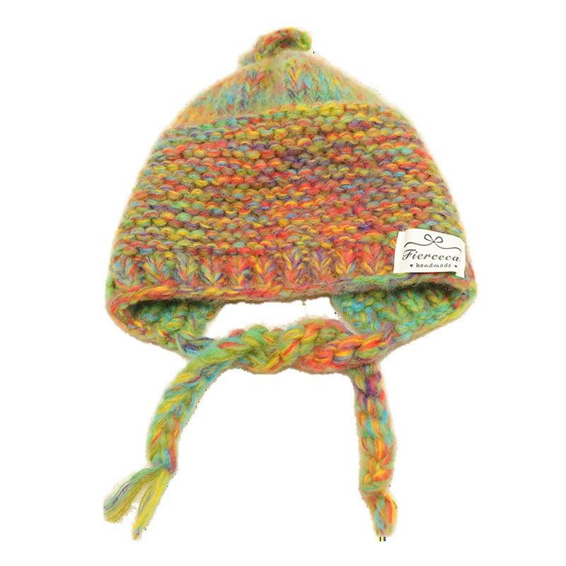 Cute Baotou Woolen Hat for Women Large Head Circumference  Fashionable  Versatile  Warm  Sweet  and Showy Small Knitted Hat