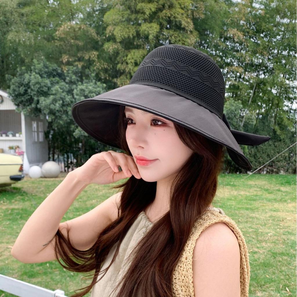 Spring/Summer Outdoor Travel Breathable Hat For Women, Fashionable Solid Color Versatile Sunshade Hat, Sweet And Cute Sun Hat
