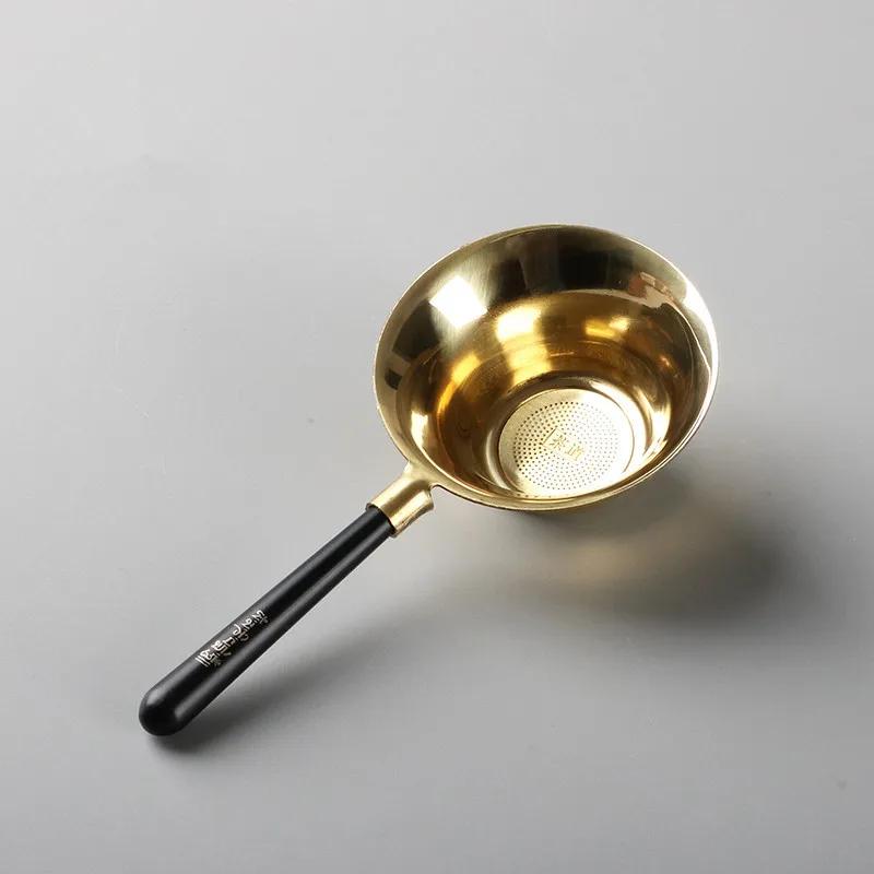 Entonnoir à thé style japonais Passoire à thé Écran filtrant en cuivre pur Ustensiles à thé Kung Fu Entonnoir séparateur à thé Accessoires à thé