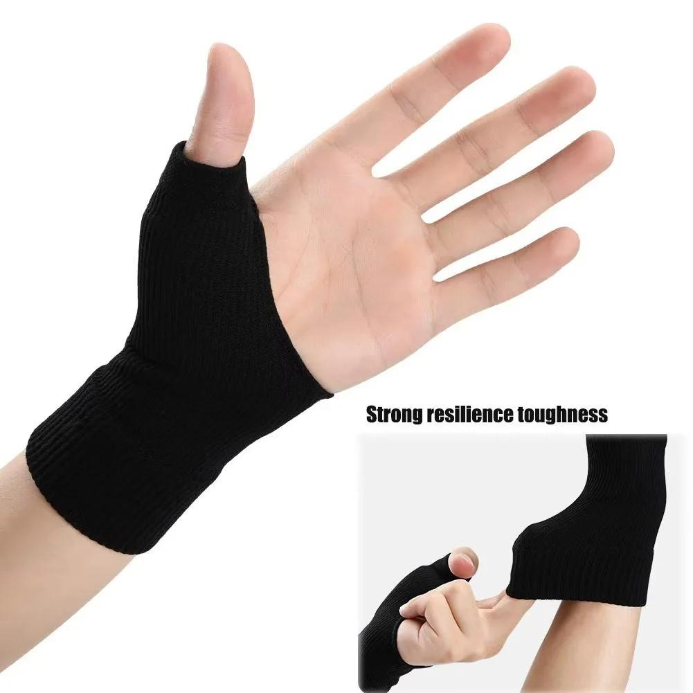 2pcs /1 Pair, Thumb Compression Gloves, Fingerless Support with Gel Pad, Breathable Carpal Tunnel Cover with Joint Support