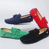 Moda Estiva Scarpe Loafer Arancioni Uomo Casual Comode Scarpe in Pelle Scamosciata Uomo Basse Slip-On Scarpe da Guida Uomo Piatte Taglia 38-46