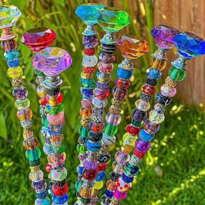 Fairy Wand Rhinestone Beaded Fairy Stick Ornament Shiny Exquisite Workmanship Garden Stakes Outdoor