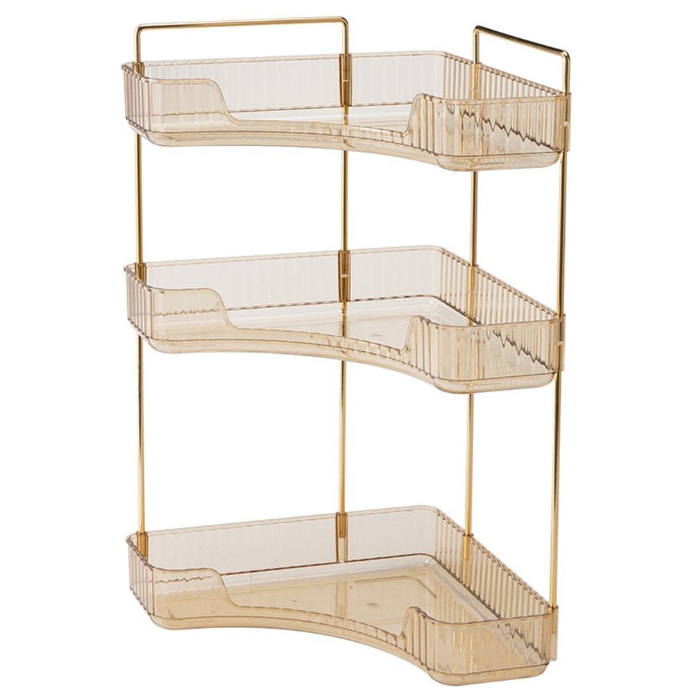 Transparent Desktop Corner Shelf Large Capacity Desktop Organizer Cosmetics Storage Holder  Home