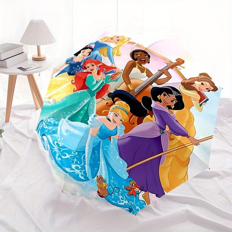 Princesses, Disney Automatic Opening and Closing Umbrella, Compact Travel Umbrella, Lightweight and Portable, Suitable for Beach Commuting B