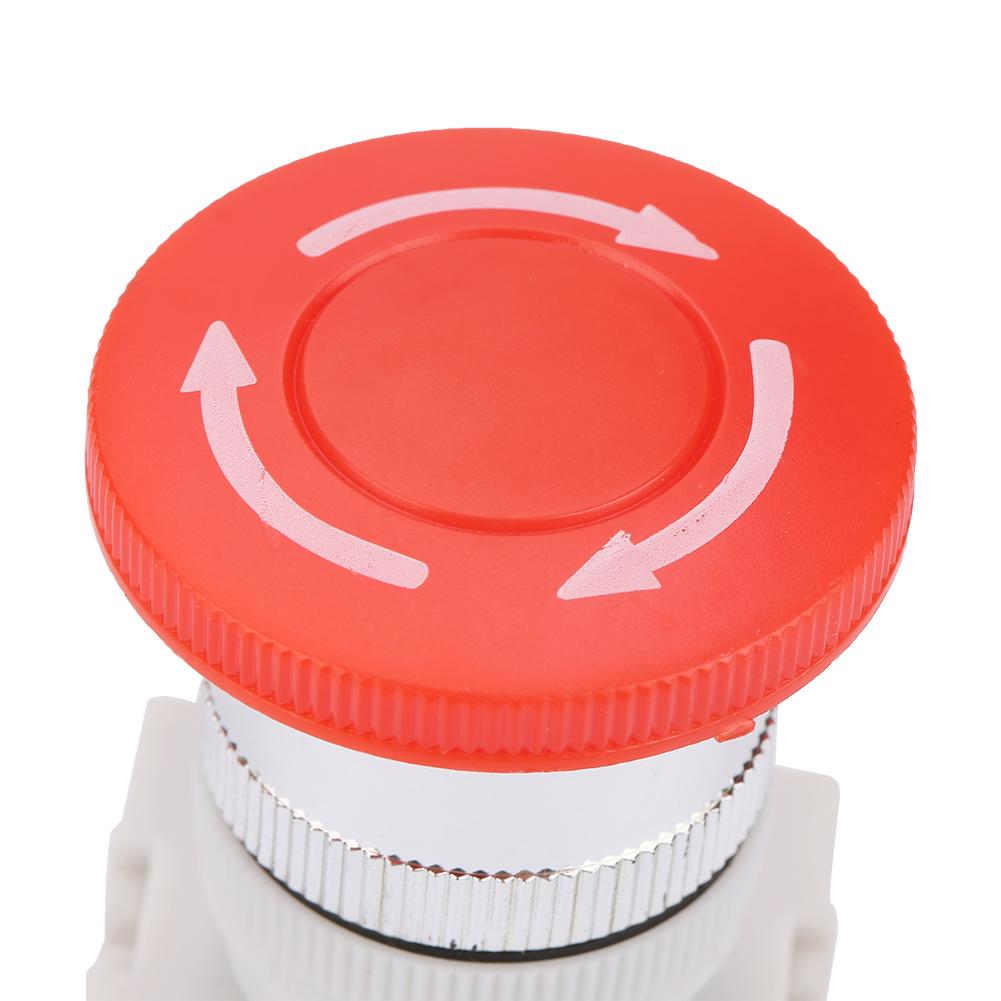 Self Locking Emergency Stop Mushroom Push Button Switch 22mm Mount LAY37 11ZS