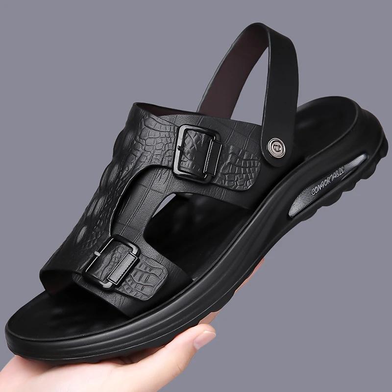 Comfy Men's Slippers Lightweight Man Half Drag Stylish Flip-flops Comfy Summer Sandals Quick Dry Wading Aqua Shoes for Male