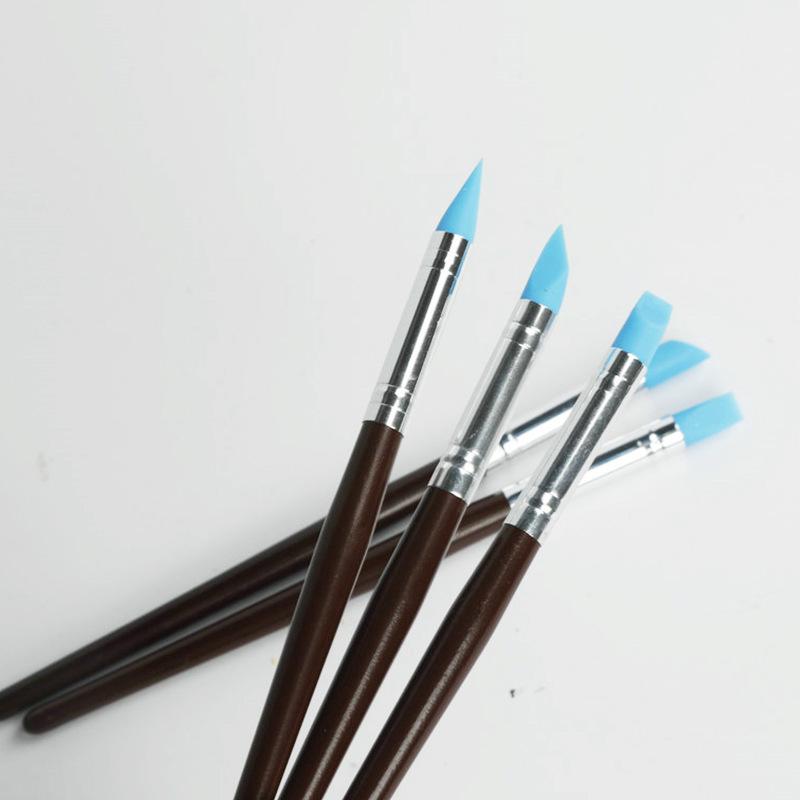 Silicone Brush & Detail Tool Set: 5-Piece Anti-Fingerprint Polymer Clay Set