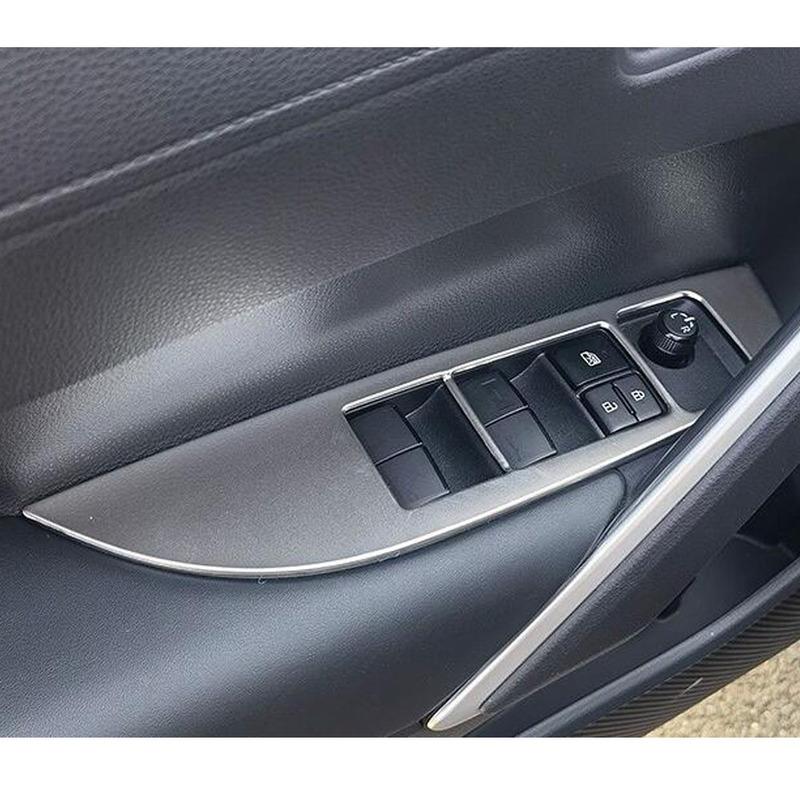 ABS/Steel Window Glass Lift Switch Panel Cover Trim Decoration Lamp Frame Sticker For Toyota Corolla Cross XG10 2024+