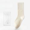 Female Spring and Summer Pure Color Deodorant Sweat Absorption Breathable In The Tube Pile Pile Cotton Socks