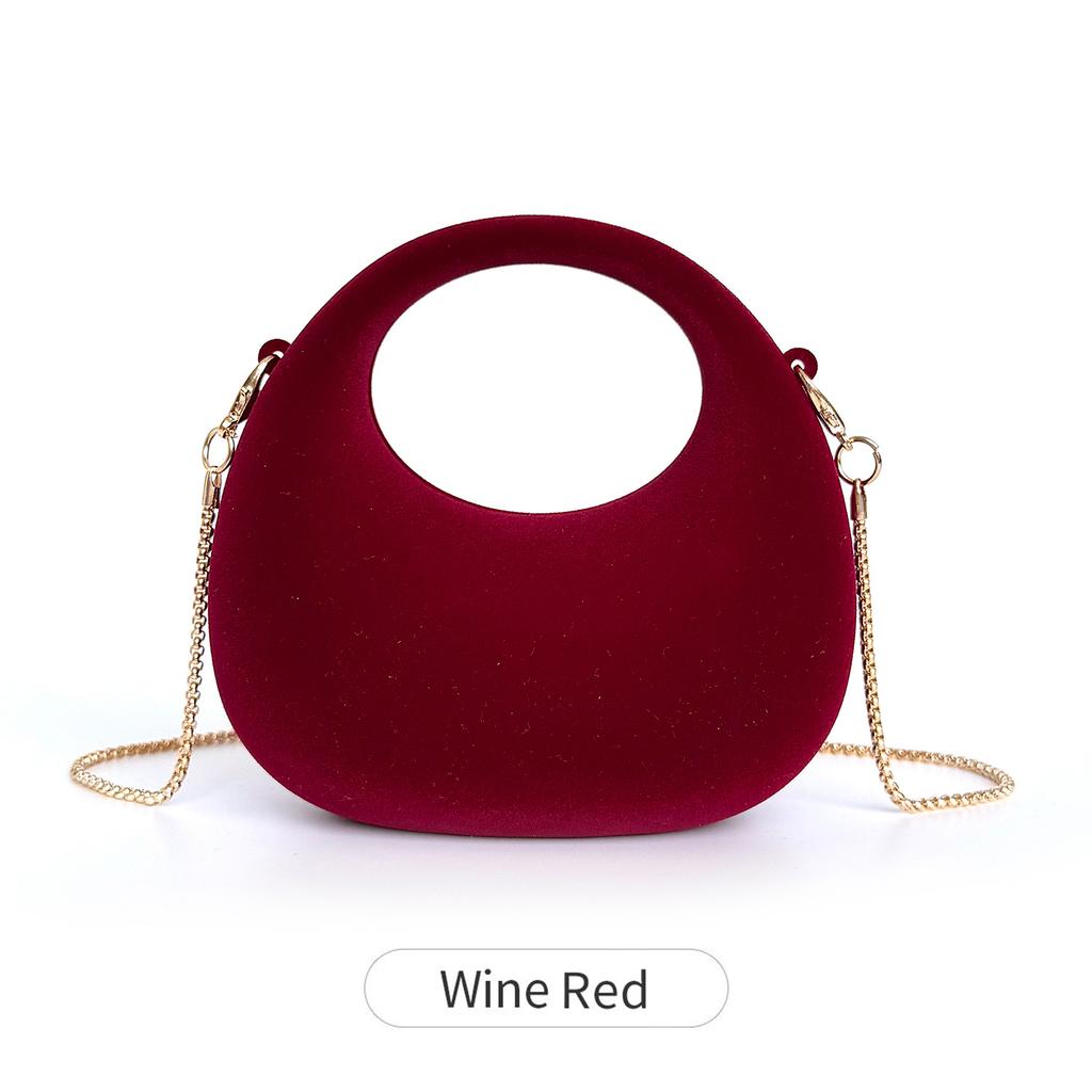 Stylish Mini Velvet Evening Bag Womens Chain Crossbody Bag Wedding Party Shoulder Bag Luxury Designer Evening Handbag Coin Purse