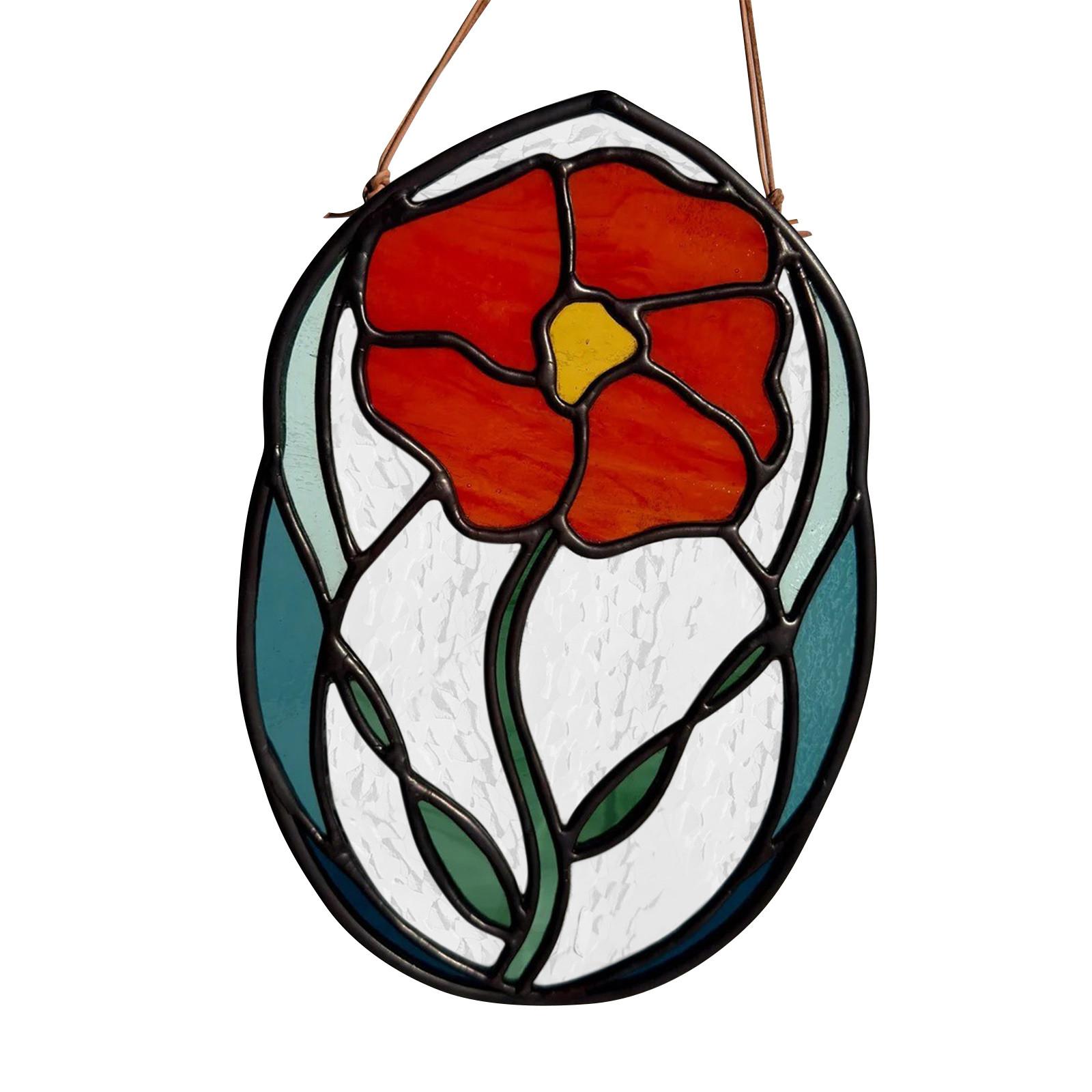 

Украшение дома Красочная роза Подвеска Акриловый цветок Дни Подвеска Украшение красный