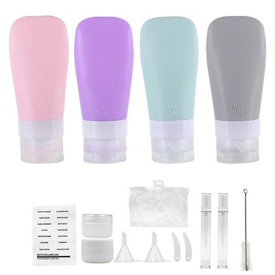60/90ml Silicone Travel Bottles Empty Refillable Bottle Dispenser Shampoo Liquid Cosmetics Squeeze Bottles Containers