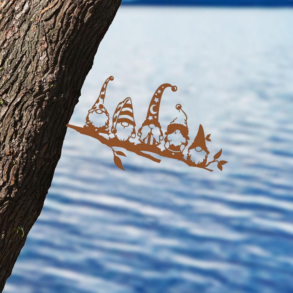 Verzauberter Garten Metallzweig Gnom Pilz Metallgnom Pilz Gartendekor Bezaubernde Gartenparty-Dekoration Metallzweig Gnom