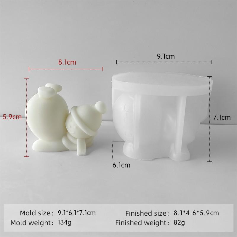 

Рождественский снеговик силиконовая форма DIY ароматическая свеча гипс смола украшения форма ручная работа мыло свеча материалы