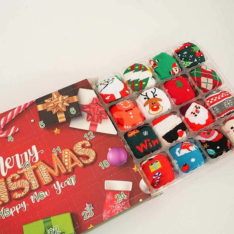 In Stock Plus Size Mid-Calf Jacquard Christmas Socks Bestseller