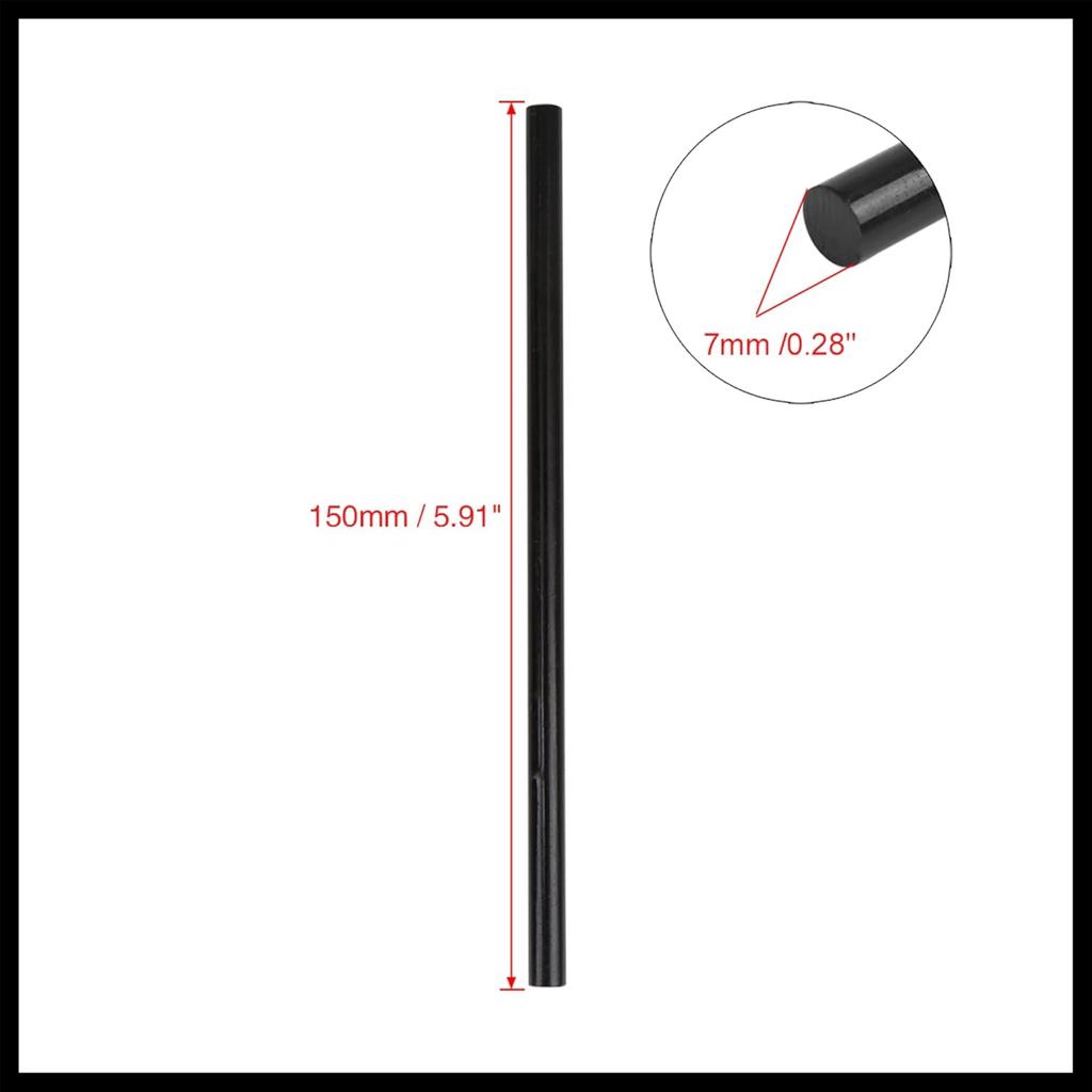 50 Pcs 7mm x 150mm Hot Glue Sticks Auto Body Paintless Dent Removal Repair Black for Car Durable Material