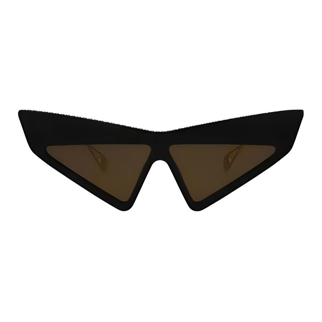 Gucci Frame Inlay Acetate Irregular Sunglasses Women's Black