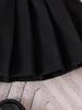 European & American Children's Clothing Set: Black Coat, White Shirt & Skirt for Girls