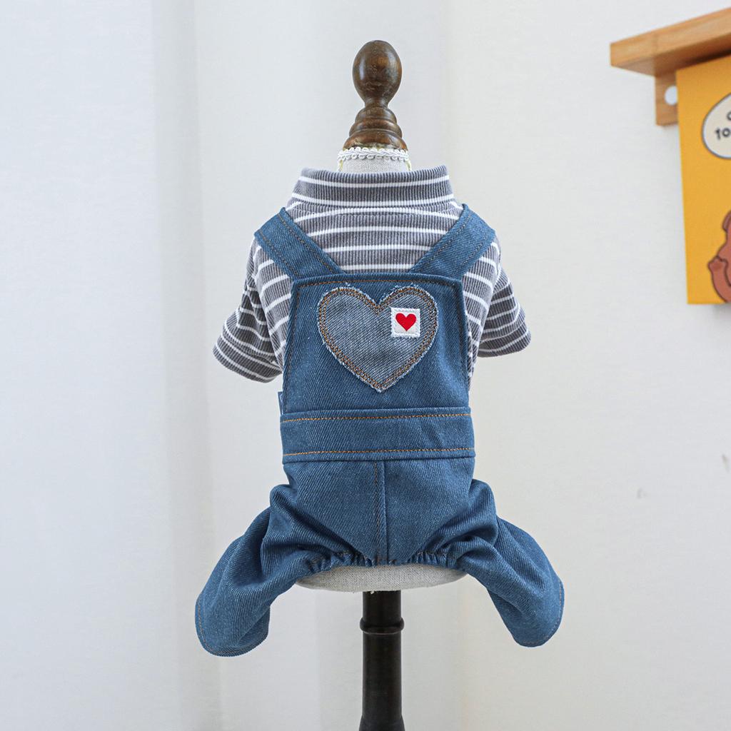 PETCIRCLE Pet Circle Dog Quad Pet Clothing Clothing Corduroy Good Friends Overalls Collection