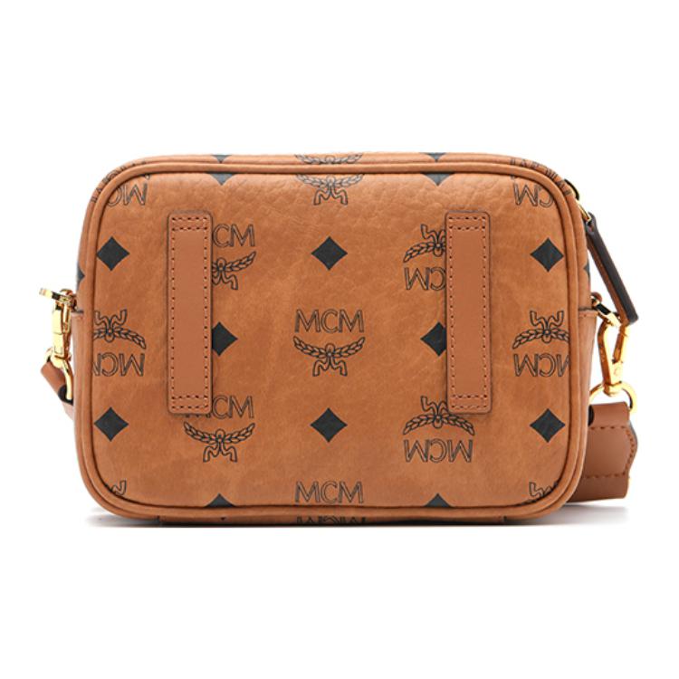 New MCM Klassik Crossbody X Mini Visetos Cognac MMRAAKC03CO001