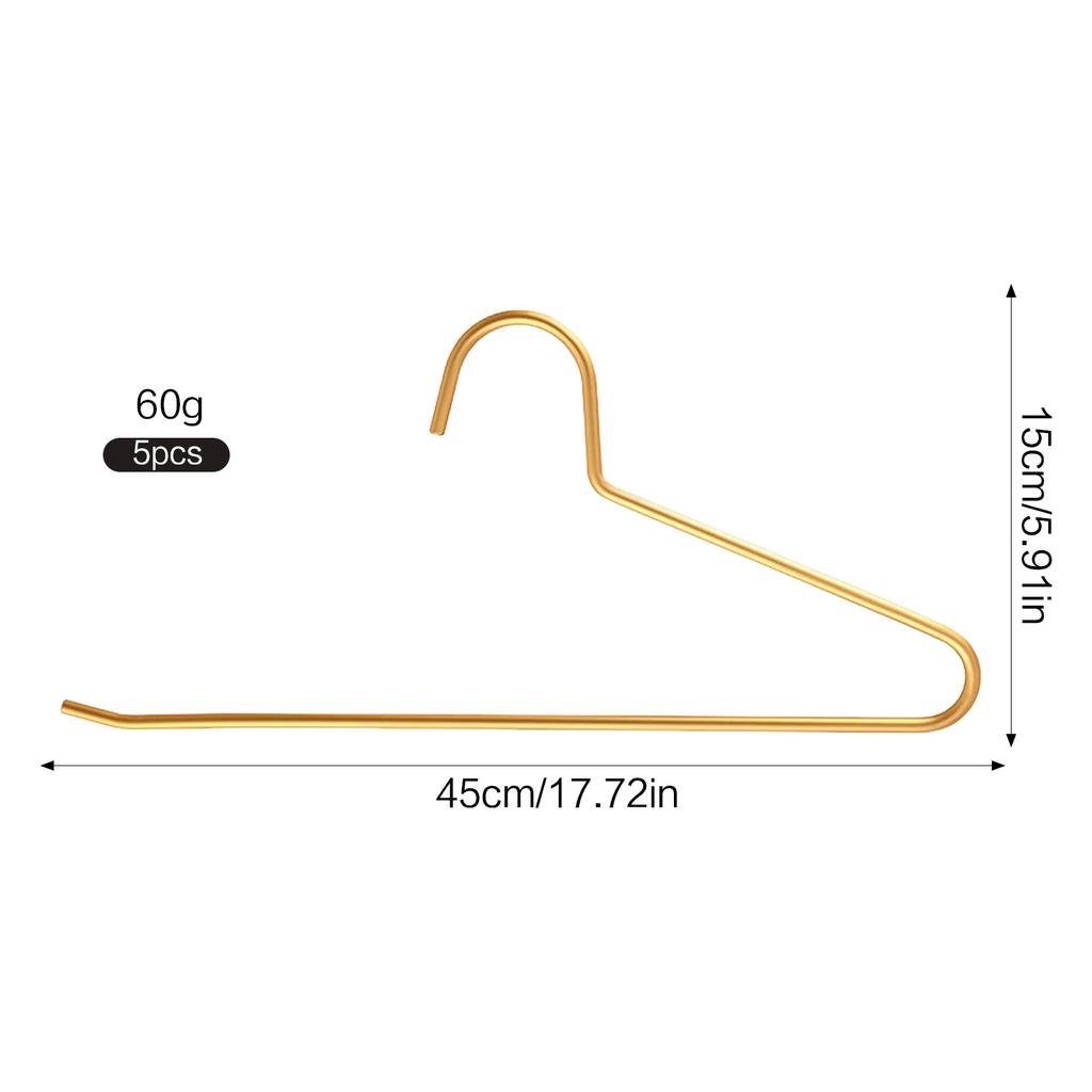 5pcs Space Aluminum Goose Shape Pants Hangers Elegant Opening Design Non-Slip No Crease for Home Travel Wardrobe Organization