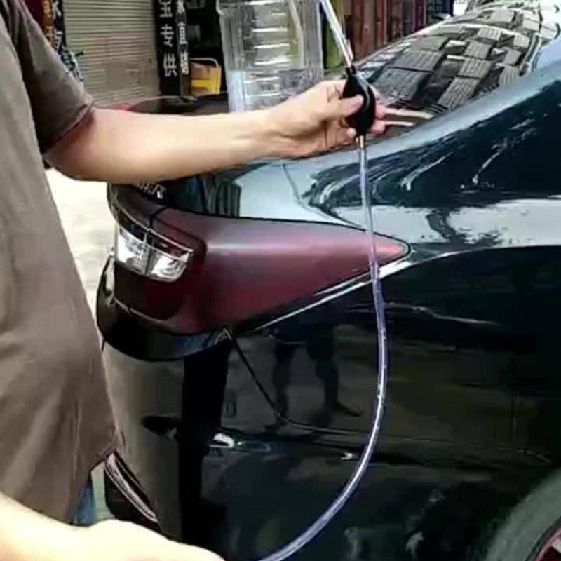1 Multi-Purpose Portable Suction Pump with Flexible PVC Hose, Suitable for Diesel, Gasoline, Water, and Pool Fuel, Essential Tool for Cars