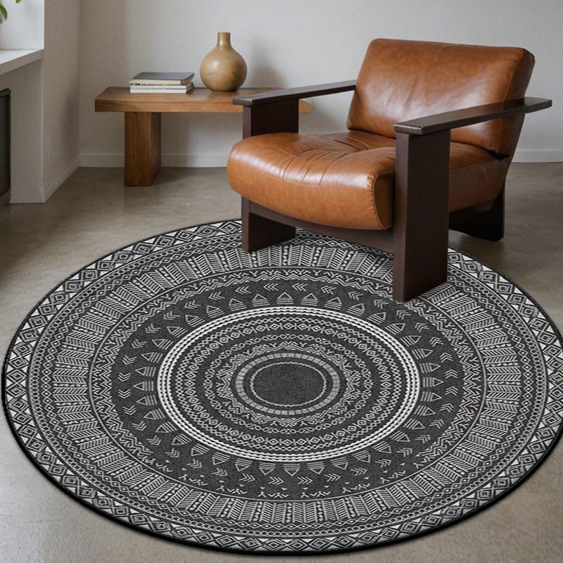 Vintage Bohemia Round Rug Chair Mat Fluffy Carpet Living Room Home Decor Large Area Rugs Antiskid Bathroom Entrance Foot Mats