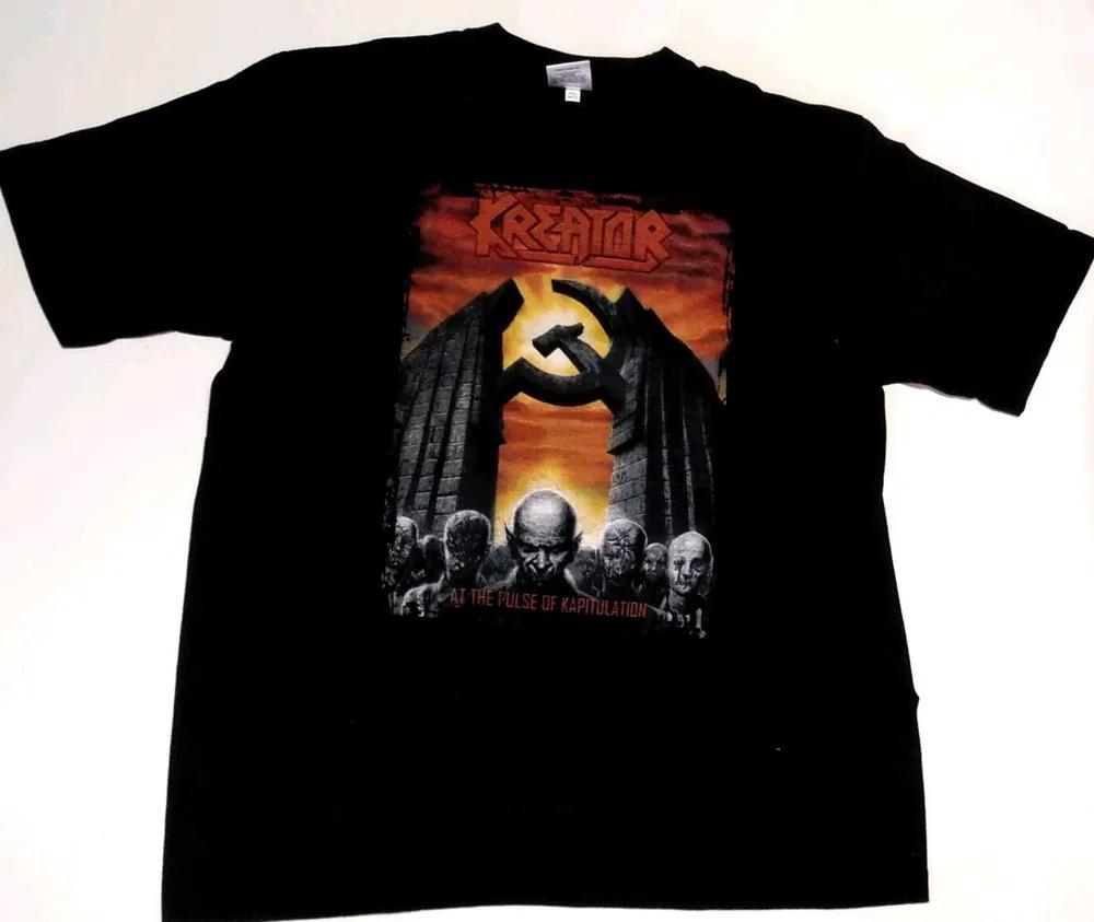 Unisex Short Sleeve Crew Neck Cotton T Shirt Kreator At The Pulse Thrash