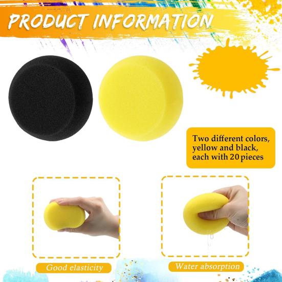 20 Pcs Sponge Brush High Density Makeup Sponge for Adults Kids