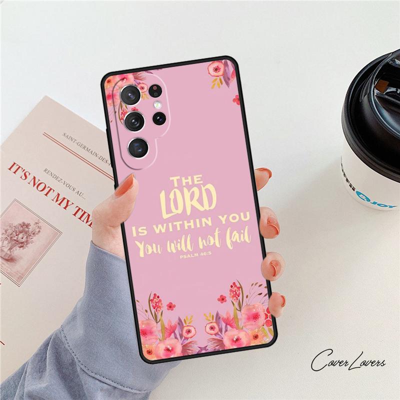Bible Verse Phone Case For Samsung Galaxy S24 S25 S23 S22 Ultra Note 10 20 Plus S20 S21 FE Cover