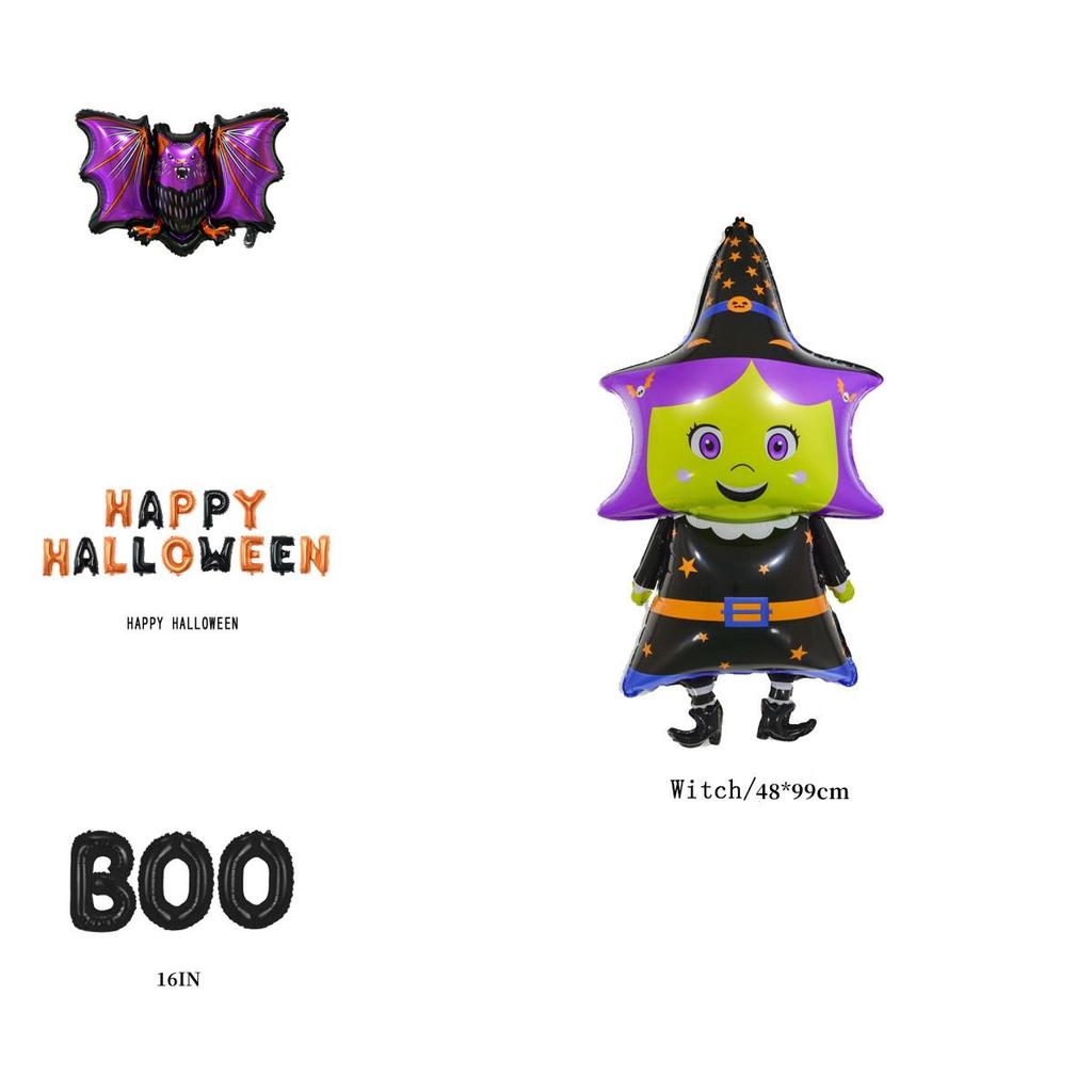 Spooky Halloween Decorations Aluminum Spider Foil Balloon For Party Supplies