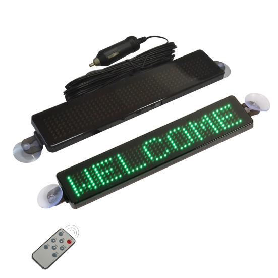 DC 12V LED Remote Control Car Sign Programmable Scrolling Message Sign Board