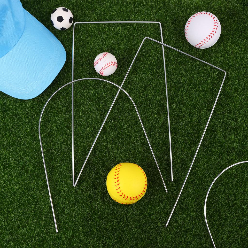 18 Pcs Croquet Wickets Set 11.5 X 6.1 Inch Square Arch Wickets Replacement For Croquet Metal Croquet Hoops With Galvanized