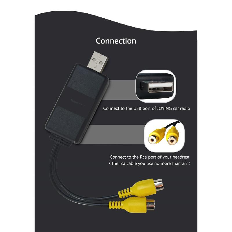 1× Video Output Adapter Converter Usb To Rca Interface For Android Stereo Player