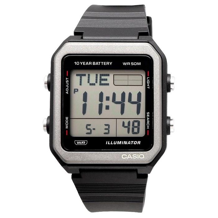 Casio Digital Watch W-221H-1AV World Time Black
