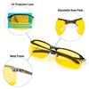 Polarisierte Nachtfahrbrille Blendschutz Nachtbrille Brille Gelb getönt UV400 Augenschutz Fliegerbrille