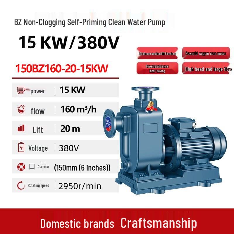 Anti-Clogging ZW Self-Priming Sewage Pump for Large Flow Drainage in Agriculture and Orchards