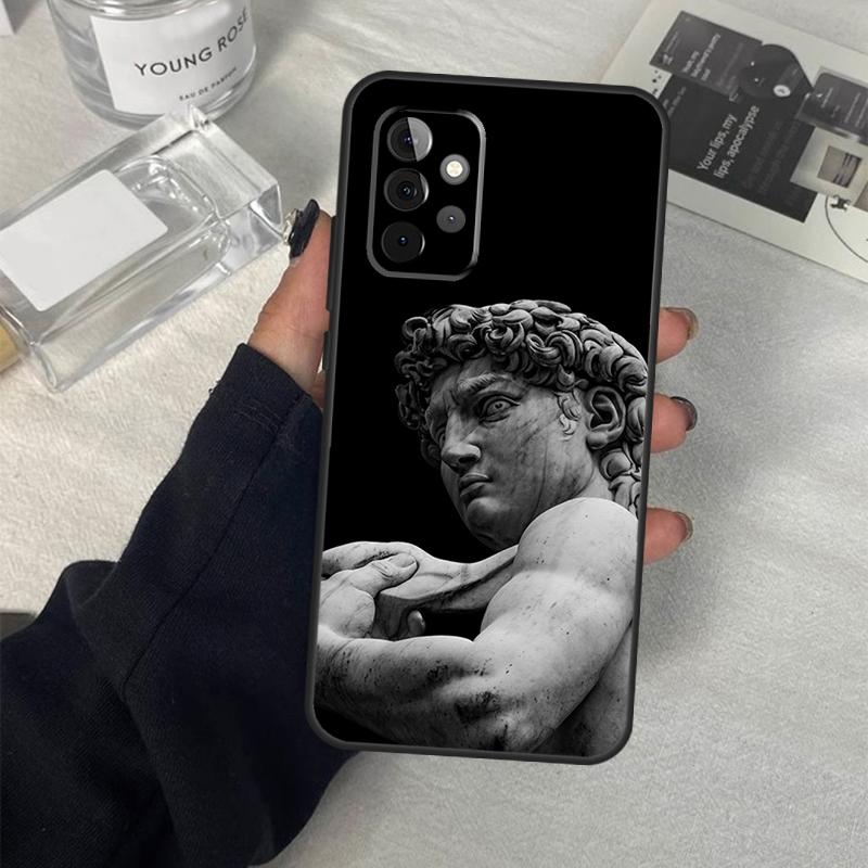 Greek Aesthetics Plaster statue Case For Samsung Galaxy A14 A24 A34 A54 A51 A71 A13 A23 A33 A53 A73 A12 A22 A32 A52 Coque